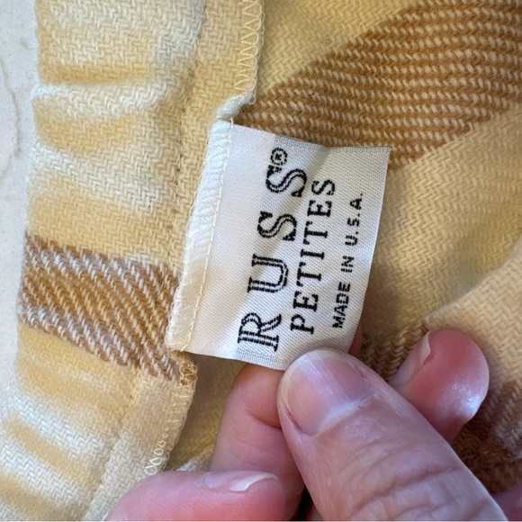 Vintage Retro Russ Petites Made in USA Wool A-Line Skirt / size 6 - Picture 4 of 9